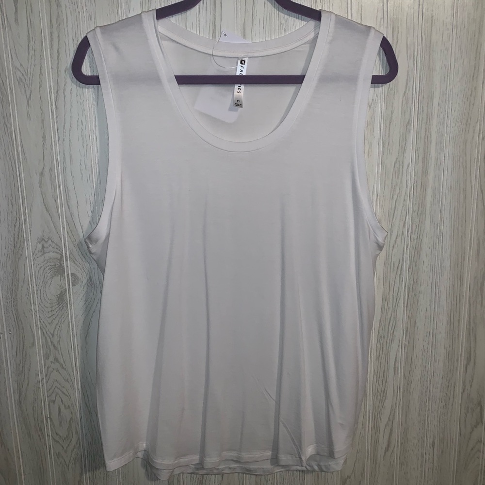 White muscle tee